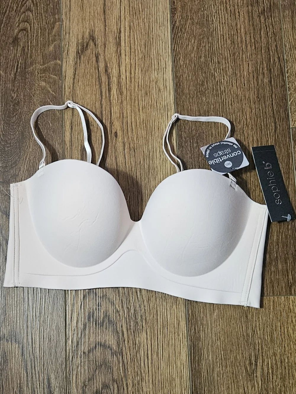 SOPHIE B Cream Convertible Strapless Bra with Removable Straps Size 36 C. - Picture 7 of 9